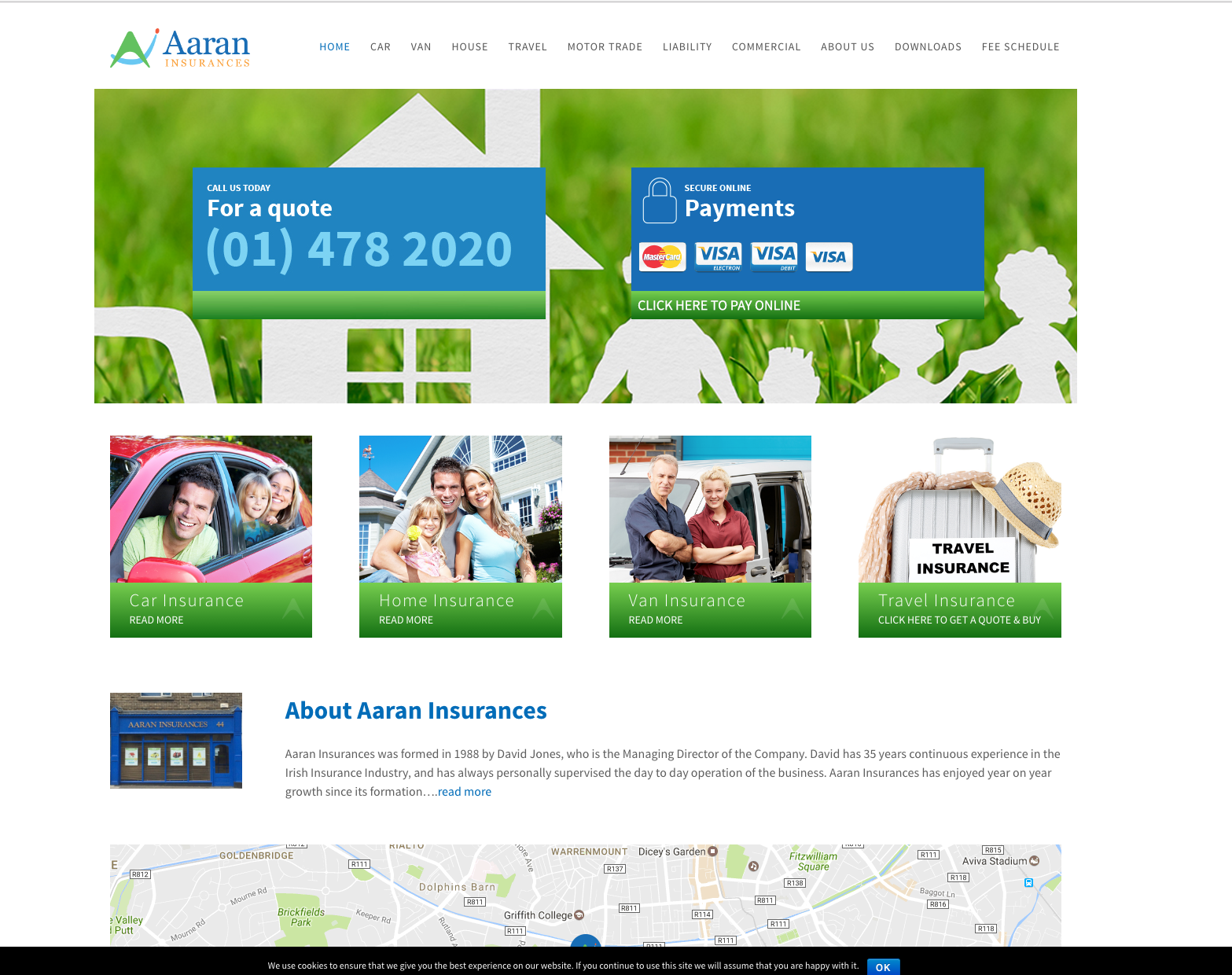 Aaron Insurances website design