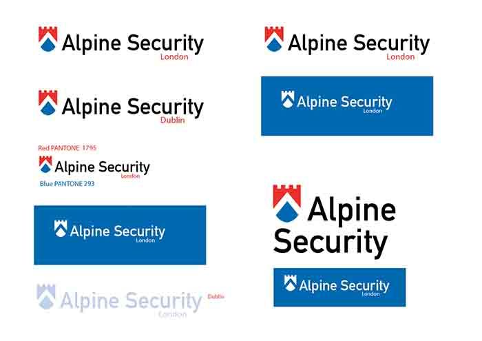 Alpine Security logo design