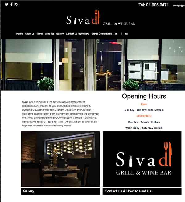 Sivad website design