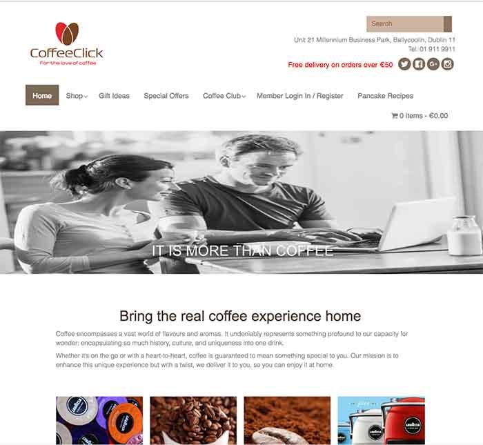 Coffeeclick website design