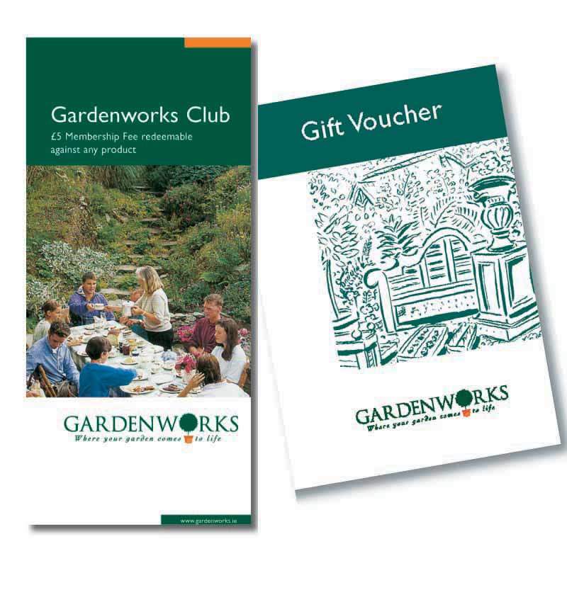 gardeneorks branding design promoitonal brochures and vouchers