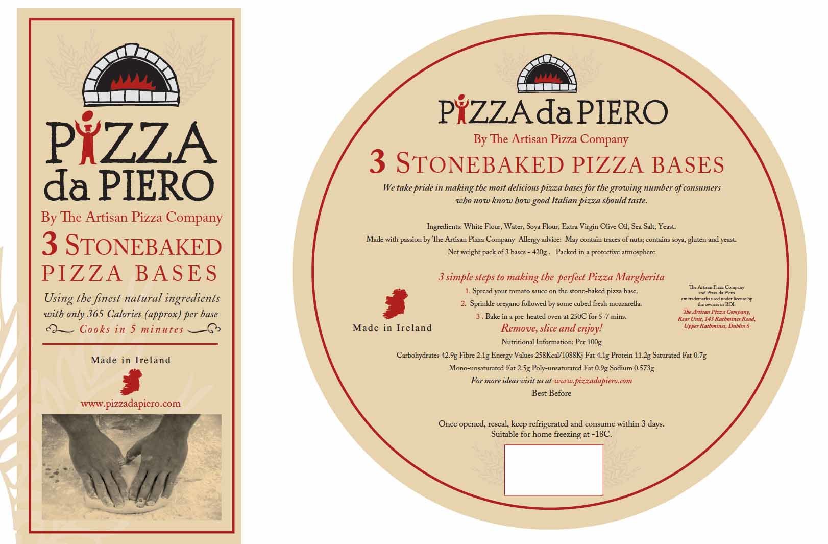 pizza logo design adn packaging